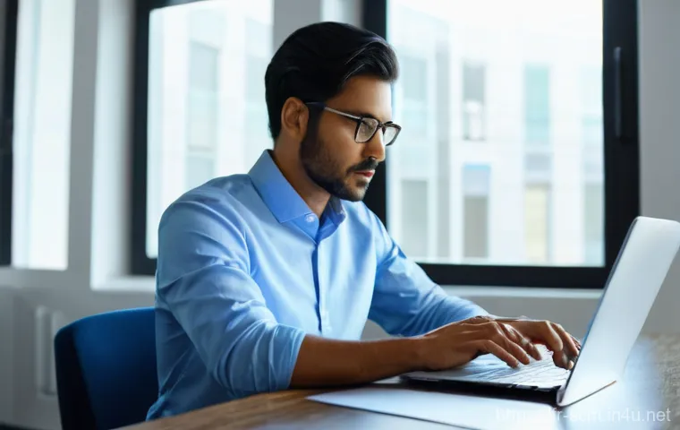 SCM 자격증 온라인 시험 후기 - **Prompt:** "A focused professional, in their late 30s to early 40s, of diverse ethnicity, diligentl...