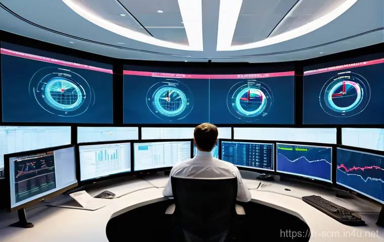 공급망관리에서의 물류 네트워크 구축 - **Prompt 1: Automated Smart Warehouse with Human Oversight**
    "A vibrant, high-tech logistics war...