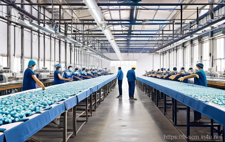 공급망관리와 윤리적 문제 해결 - A detailed illustration showcasing the complex journey of a sustainable cotton t-shirt. The image fe...