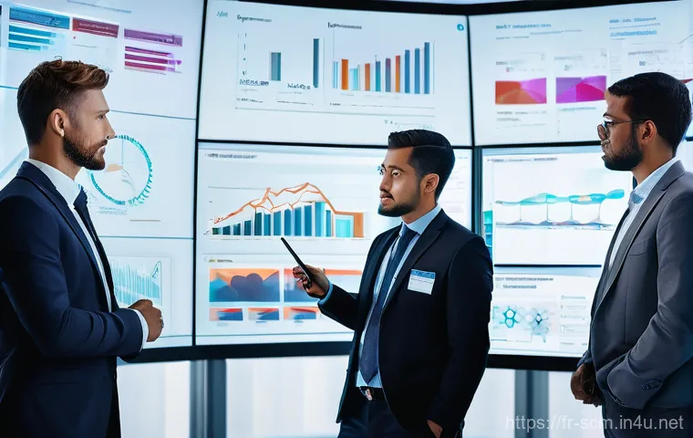 SCM 실무에서의 의사소통 개선 사례 - **Prompt:** A diverse team of professionals, representing various global supply chain roles (e.g., l...