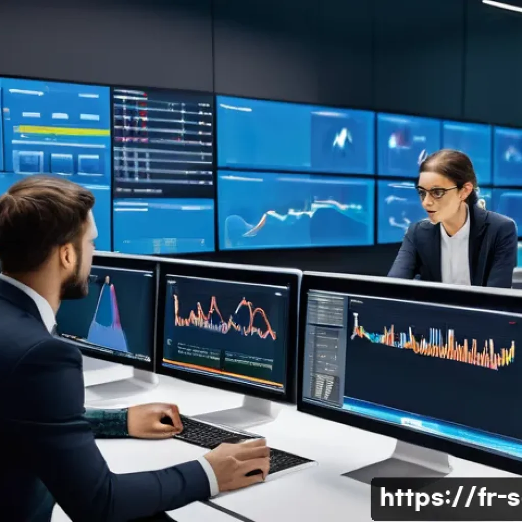SCM와 새로운 직무 기회 - A modern supply chain control room in a French logistics company, featuring diverse professionals co...