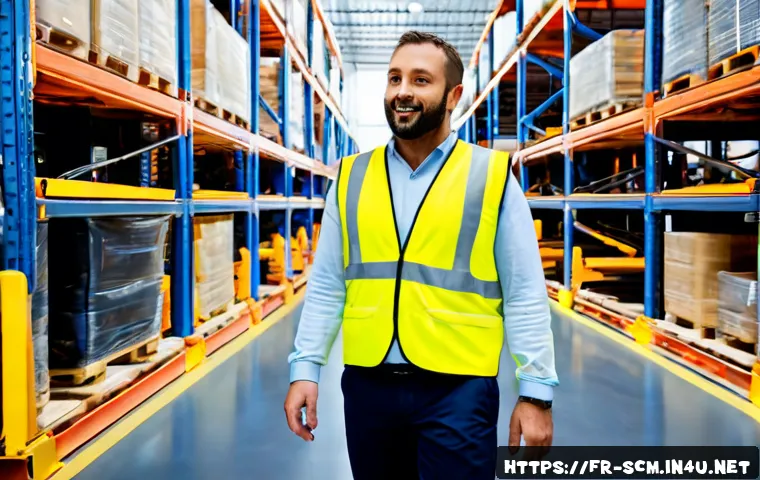 SCM 분야 경력 전환 성공 사례 - Photorealistic career transition success scene in a modern French logistics office, confident mid-ca...